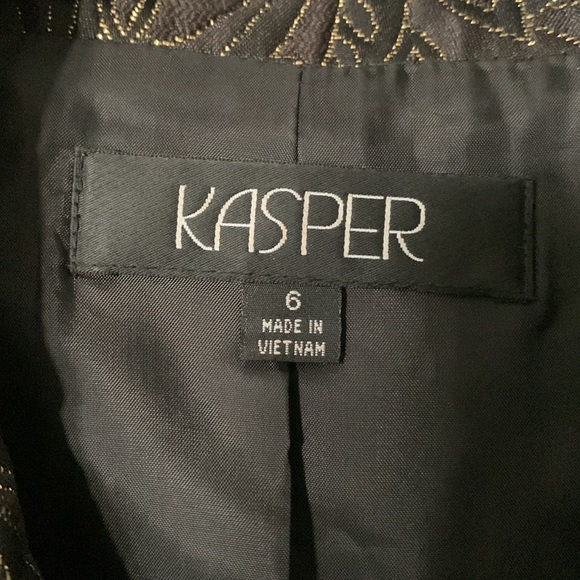 Kasper black and gold suit jacket - Picture 4 of 6